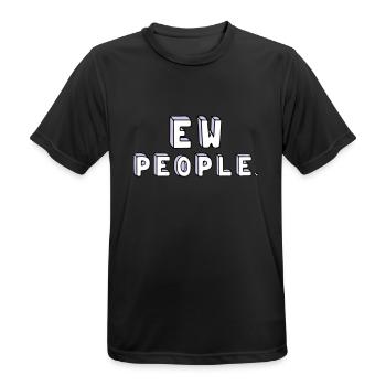 Menschen sind doof. - Männer T-Shirt atmungsaktiv - Schwarz - Vorne - AI Model Male 178 light (178cm)