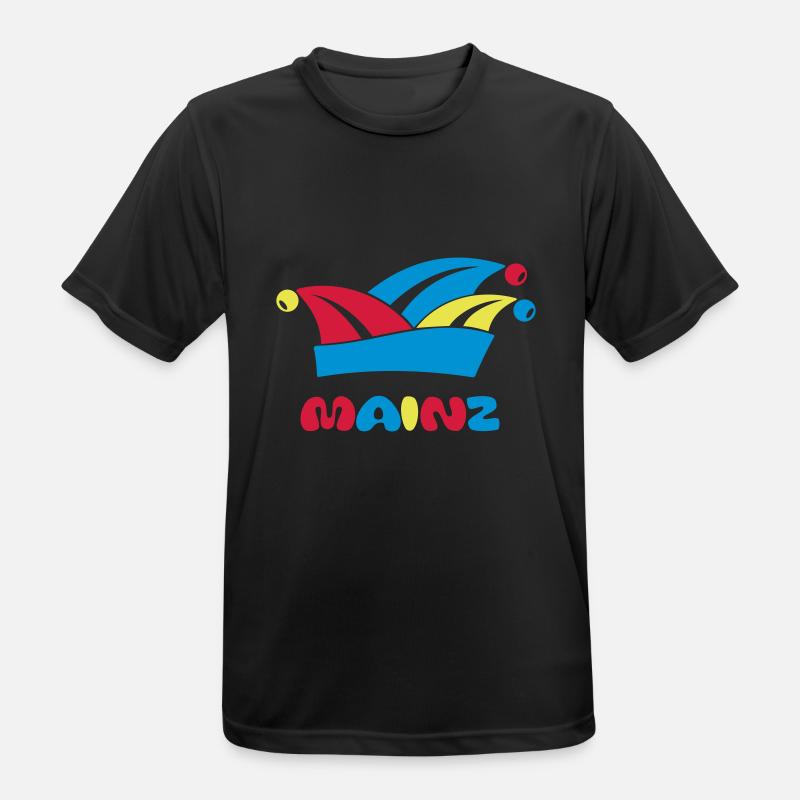 Fasching Narrenkappe Mainz 1, 2 oder 3 Farben - Männer T-Shirt atmungsaktiv - Schwarz