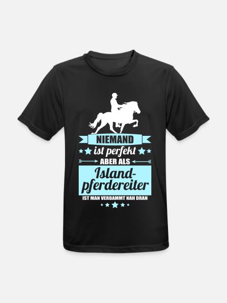 Islandpferdereiter - Männer T-Shirt atmungsaktiv - Schwarz