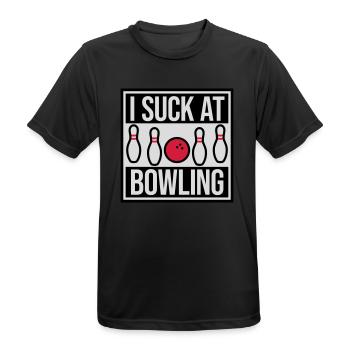 Je suis nul au bowling - T-shirt respirant Homme - noir - Devant - AI Model Male 178 light (178cm)