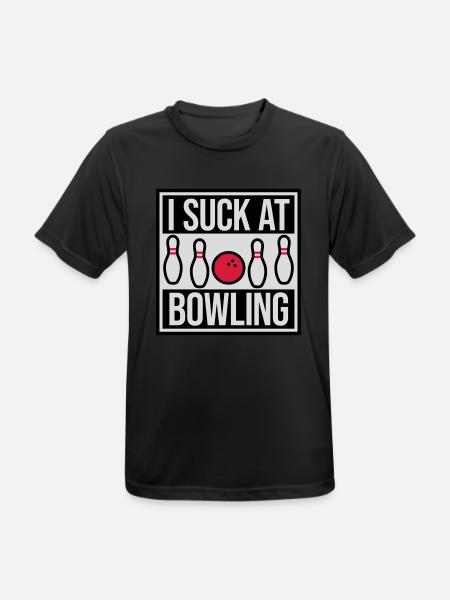 I suck at bowling - Men's Breathable T-Shirt - black