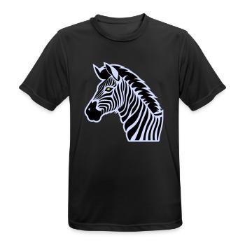 zebra - Men's Breathable T-Shirt - black - Front - AI Model Male 178 light (178cm)