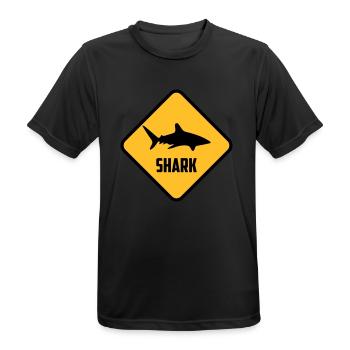 Shark - Männer T-Shirt atmungsaktiv - Schwarz - Vorne - AI Model Male 178 light (178cm)