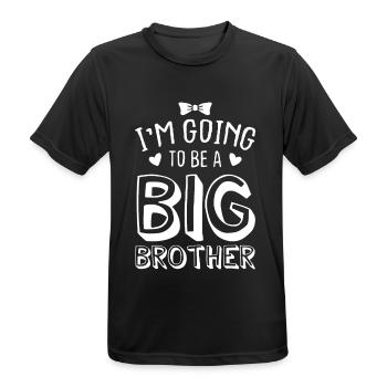 Je vais être un grand frère - T-shirt respirant Homme - noir - Devant - AI Model Male 178 light (178cm)