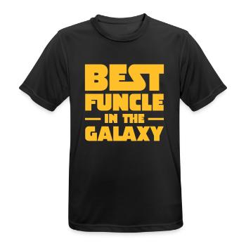 Best Funcle In The Galaxy | Gift For A Fun Uncle - T-shirt respirant Homme - noir - Devant - AI Model Male 178 light (178cm)