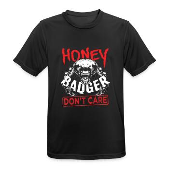 Honey Badger Don't Care - Men's Breathable T-Shirt - black - Front - AI Model Male 178 light (178cm)