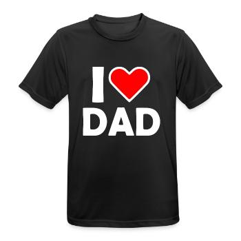 I love dad - T-shirt respirant Homme - noir - Devant - AI Model Male 178 light (178cm)