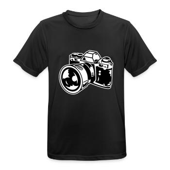 camera - T-shirt respirant Homme - noir - Devant - AI Model Male 178 light (178cm)
