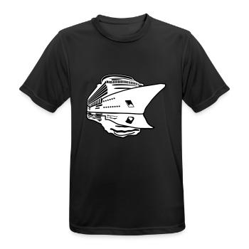 schiff urlaub reisen schifffahrt Kreuzfahrt - Männer T-Shirt atmungsaktiv - Schwarz - Vorne - AI Model Male 178 light (178cm)