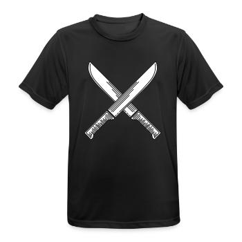 Couteaux - T-shirt respirant Homme - noir - Devant - AI Model Male 178 light (178cm)