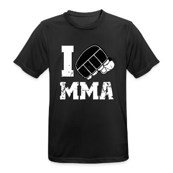 I LOVE MMA - Men's Breathable T-Shirt - black - Front - AI Model Male 178 light (178cm)