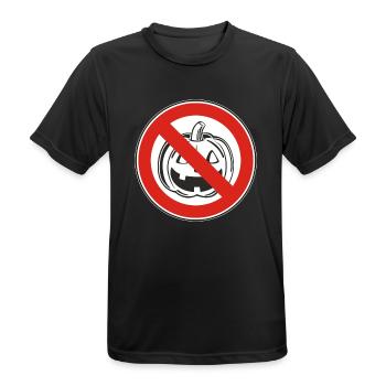 NO HALLOWEEN - Men's Breathable T-Shirt - black - Front - AI Model Male 178 light (178cm)