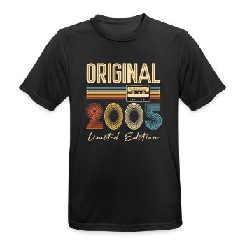 20th Birthday Original 2005 20 Years Old Gift - Men's Breathable T-Shirt - black - Front - AI Model Male 178 light (178cm)