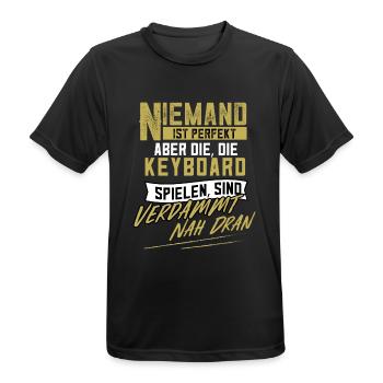 Keyboard Keyboarder Keyboarderin Perfekt Geschenk - Männer T-Shirt atmungsaktiv - Schwarz - Vorne - AI Model Male 178 light (178cm)