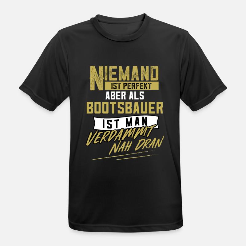 Bootsbauer Schiffsbauer Schiffbau Bootsbau - Männer T-Shirt atmungsaktiv - Schwarz
