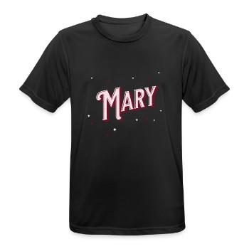 Personalized Mary name - Men's Breathable T-Shirt - black - Front - AI Model Male 178 light (178cm)