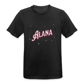 Alana name personalized - Men's Breathable T-Shirt - black - Front - AI Model Male 178 light (178cm)