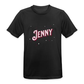Personalized Jenny name - Men's Breathable T-Shirt - black - Front - AI Model Male 178 light (178cm)