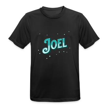 Joel nom personnalisé - T-shirt respirant Homme - noir - Devant - AI Model Male 178 light (178cm)