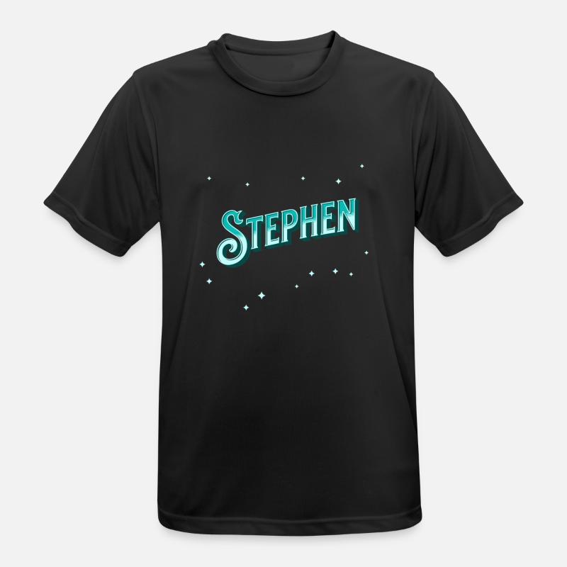 Stephen's name personalized - Men's Breathable T-Shirt - black
