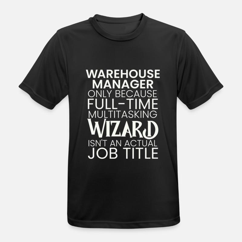 Warehouse Manager multitasking Wizard - Men's Breathable T-Shirt - black