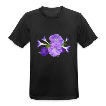 petunia petunie blumen flowers garten garden - Männer T-Shirt atmungsaktiv - Schwarz - Vorne - AI Model Male 178 light (178cm)