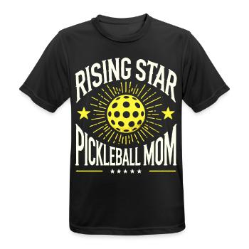 Rising Star Pickleball Mom - Men's Breathable T-Shirt - black - Front - AI Model Male 178 light (178cm)