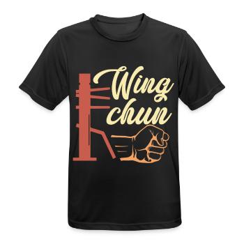 Wing Chun Geschenk - Männer T-Shirt atmungsaktiv - Schwarz - Vorne - AI Model Male 178 light (178cm)