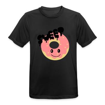 sweet donut - Männer T-Shirt atmungsaktiv - Schwarz - Vorne - AI Model Male 178 light (178cm)