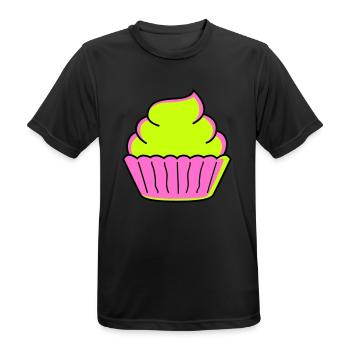 Cupcake - T-shirt respirant Homme - noir - Devant - AI Model Male 178 light (178cm)