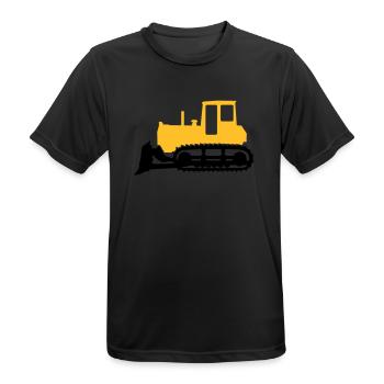 Bulldozer - T-shirt respirant Homme - noir - Devant - AI Model Male 178 light (178cm)
