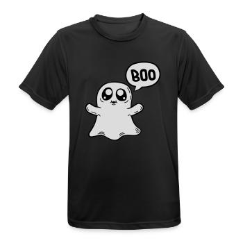 Petit fantôme doux - T-shirt respirant Homme - noir - Devant - AI Model Male 178 light (178cm)