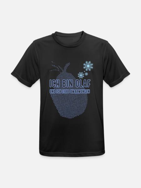 Ich bin Olaf und ich liebe Umarmungen T-Shirt - Männer T-Shirt atmungsaktiv - Schwarz