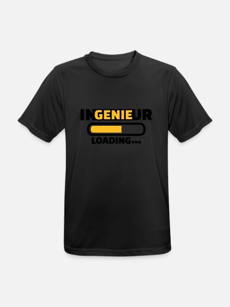 Ingenieur - Männer T-Shirt atmungsaktiv - Schwarz