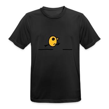 Weitsprung Leichtathletik - Männer T-Shirt atmungsaktiv - Schwarz - Vorne - AI Model Male 178 light (178cm)