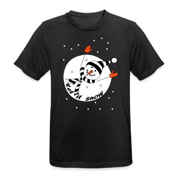 Let it snow - Men's Breathable T-Shirt - black - Front - AI Model Male 178 light (178cm)