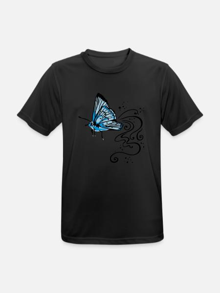 Schmetterling - Männer T-Shirt atmungsaktiv - Schwarz