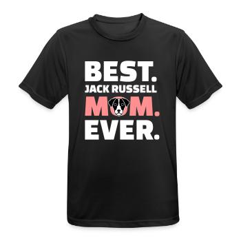 Jack Russell - Männer T-Shirt atmungsaktiv - Schwarz - Vorne - AI Model Male 178 light (178cm)