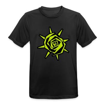 Soleil - T-shirt respirant Homme - noir - Devant - AI Model Male 178 light (178cm)
