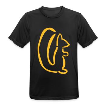 Écureuil - T-shirt respirant Homme - noir - Devant - AI Model Male 178 light (178cm)