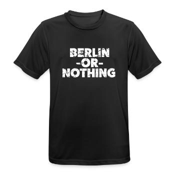 Berlin ou rien - T-shirt respirant Homme - noir - Devant - AI Model Male 178 light (178cm)