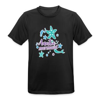Auntie Mermaid - Men's Breathable T-Shirt - black - Front - AI Model Male 178 light (178cm)