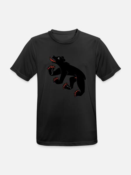 Bernerbär - Männer T-Shirt atmungsaktiv - Schwarz