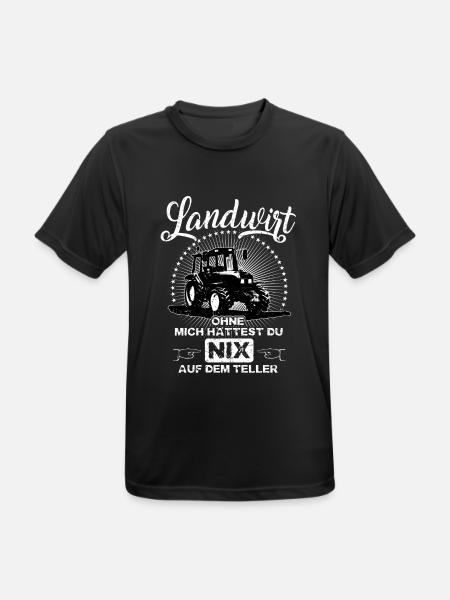 Landwirt-T-Shirt Ohne Landwirt nix auf dem Teller! - Männer T-Shirt atmungsaktiv - Schwarz