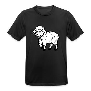 Moutons mignons - T-shirt respirant Homme - noir - Devant - AI Model Male 178 light (178cm)