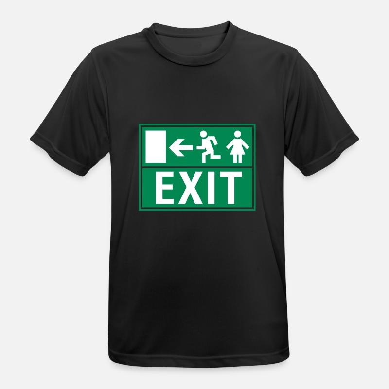 EXIT (FIRE EXIT) - T-shirt respirant Homme - noir