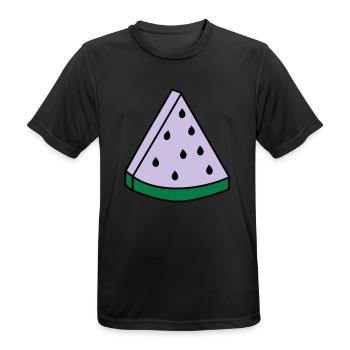 watermelon - Men's Breathable T-Shirt - black - Front - AI Model Male 178 light (178cm)