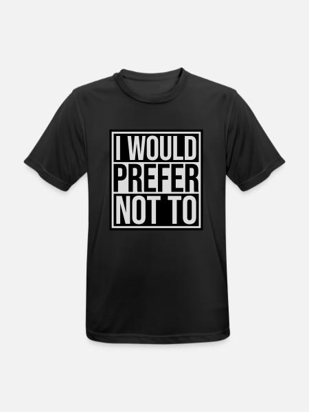 I prefer not to - Men's Breathable T-Shirt - black