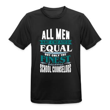 School counselor enrollment student teacher - Men's Breathable T-Shirt - black - Front - AI Model Male 178 light (178cm)