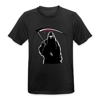 Der Tod kapuze sense - Männer T-Shirt atmungsaktiv - Schwarz - Vorne - AI Model Male 178 light (178cm)